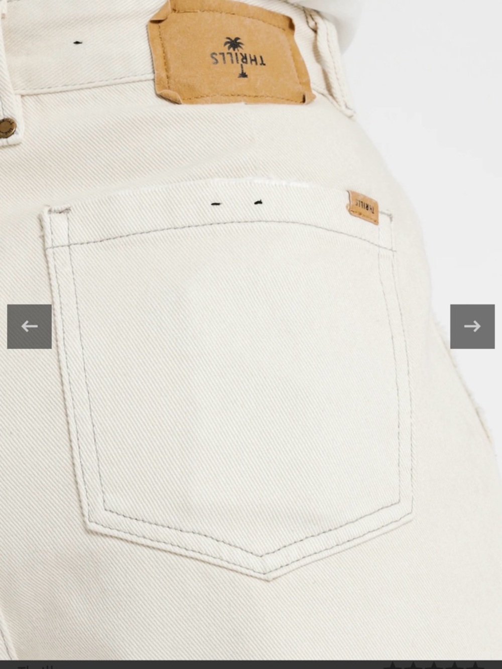 Thrills Chloe Jeans in Vintage Bone / Wide Leg High-Rise Pants in Light Beige 4 - Picture 4 of 11